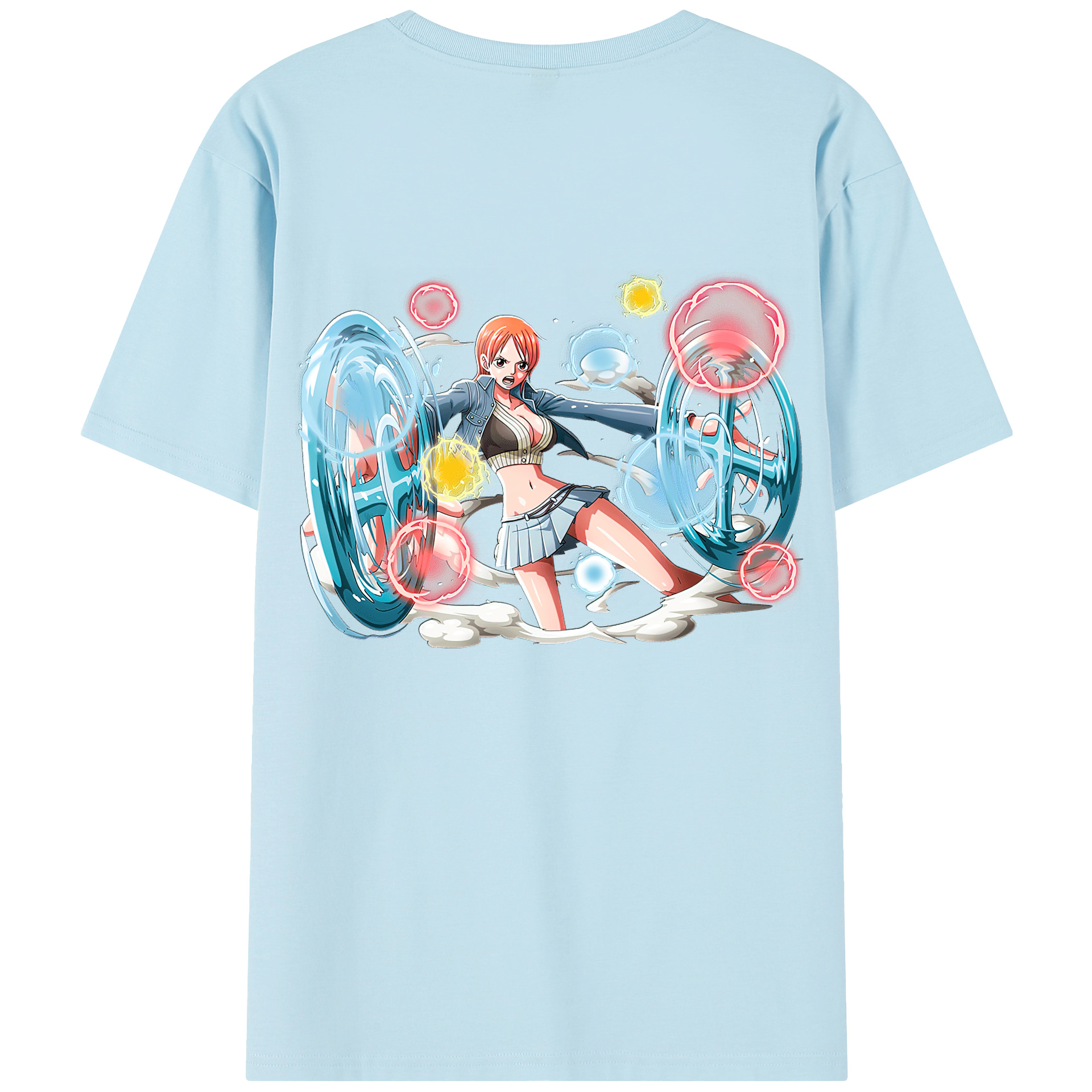 ワンピース ナミ ONE PIECE Nami 綿100％半袖Tシャツ（背面プリント）